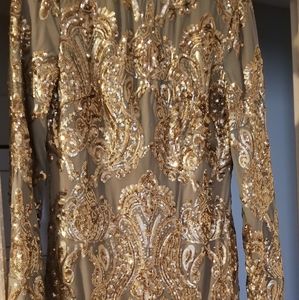 DRESS THE POPULATION Lola Sequin Mini Dress L